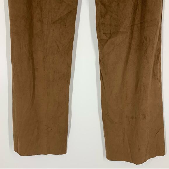 FAL Faux Suede Wide Leg Pants Size Medium - Picture 6 of 7
